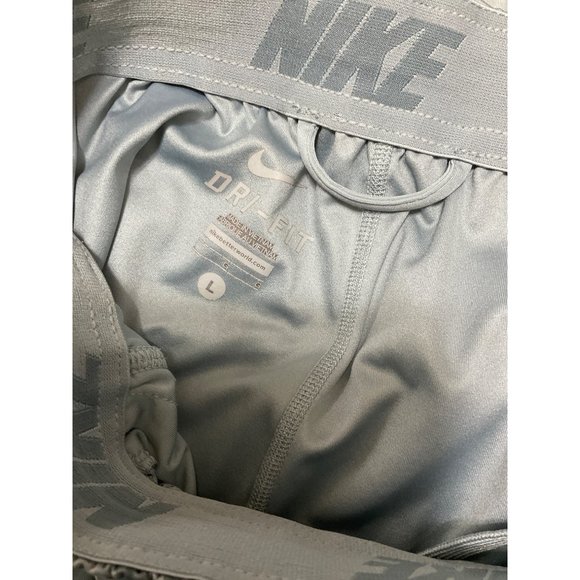 Nike Large Mens Shorts Basketball Gray Pockets Dri Fit - Picture 5 of 6